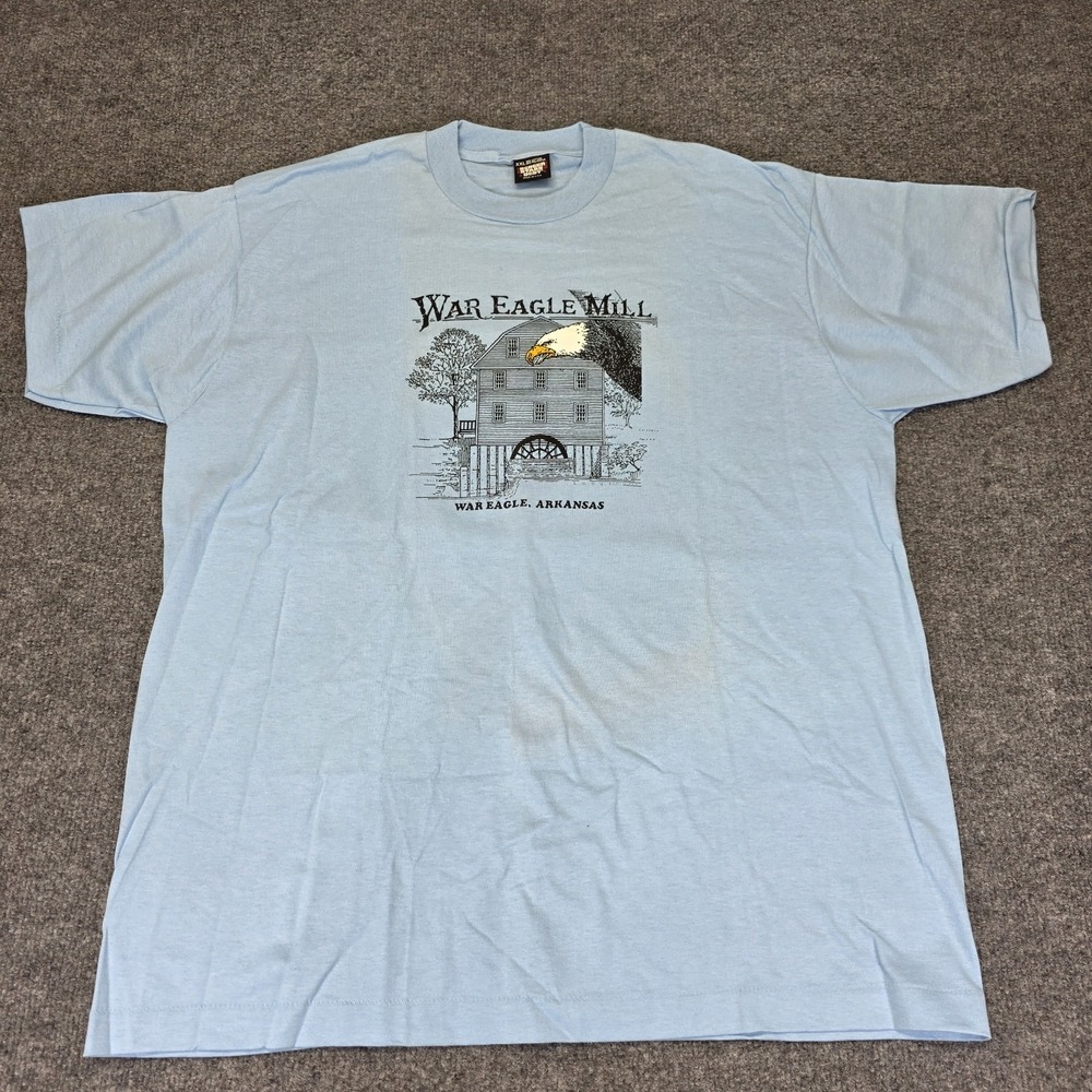 Vintage Screen Stars War Eagle T-Shirt Mens‎ 2XL Sleeve Graphic Single Stitch